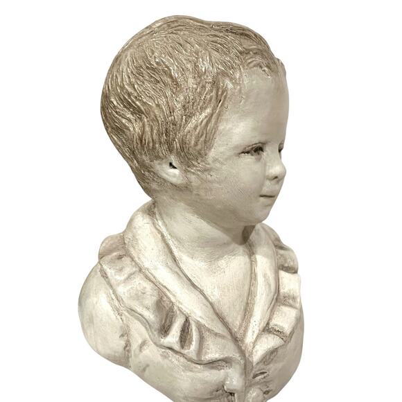 VINTAGE ALexander Backer CO. ABCO Chalkware Boy And Girl Bust Statue 10" - Picture 4 of 11